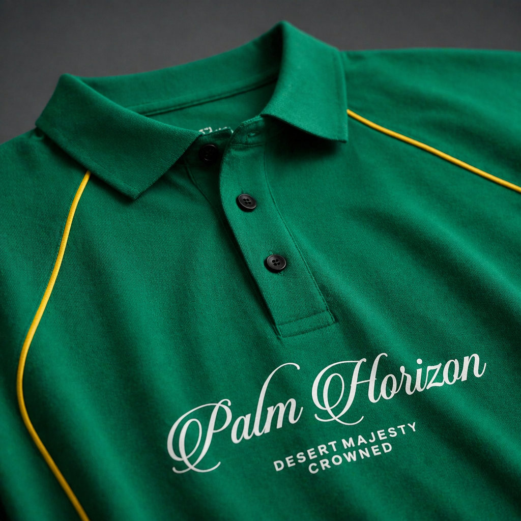 Palm Horizon Oversized Premium Polo