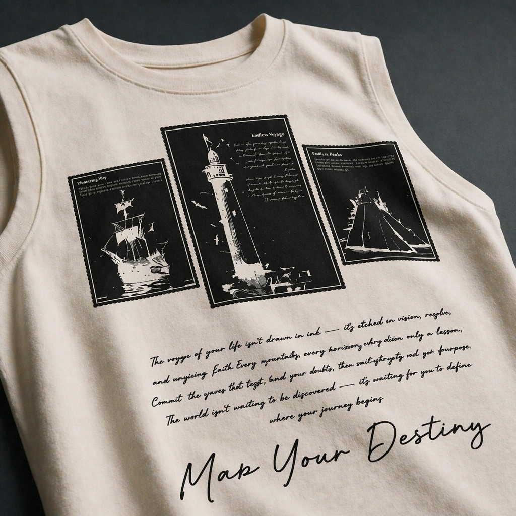 Map Your Destiny White Gym Vest