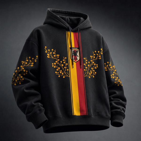 Japan 3D Puff Print Heavy Fleece Hoodie