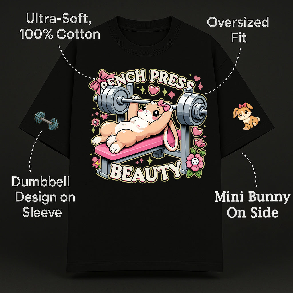 🐰 Bench Press Bunny Oversized Tshirt