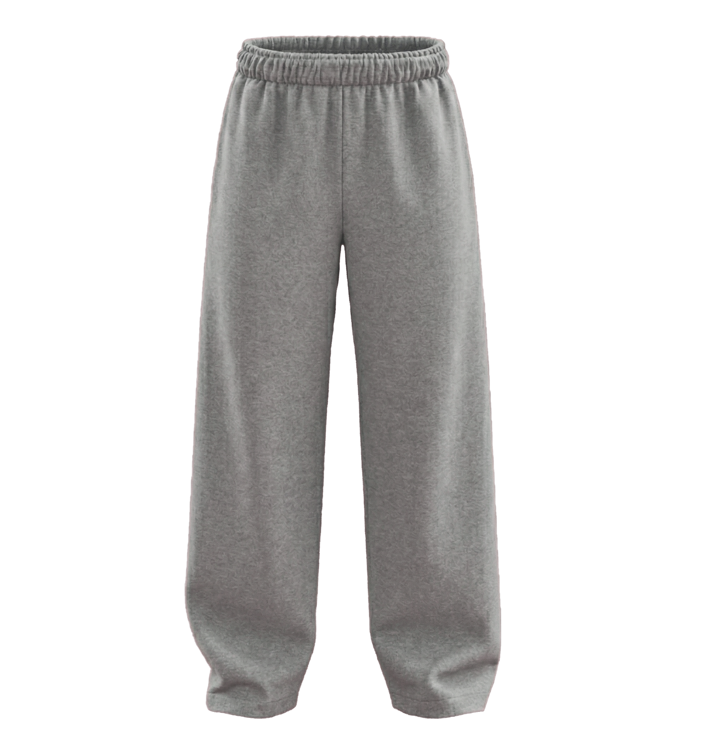 Basic Grey Unisex Straight Fit Baggy Pants