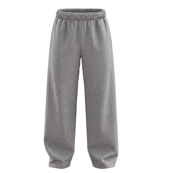 Basic Grey Unisex Straight Fit Baggy Pants