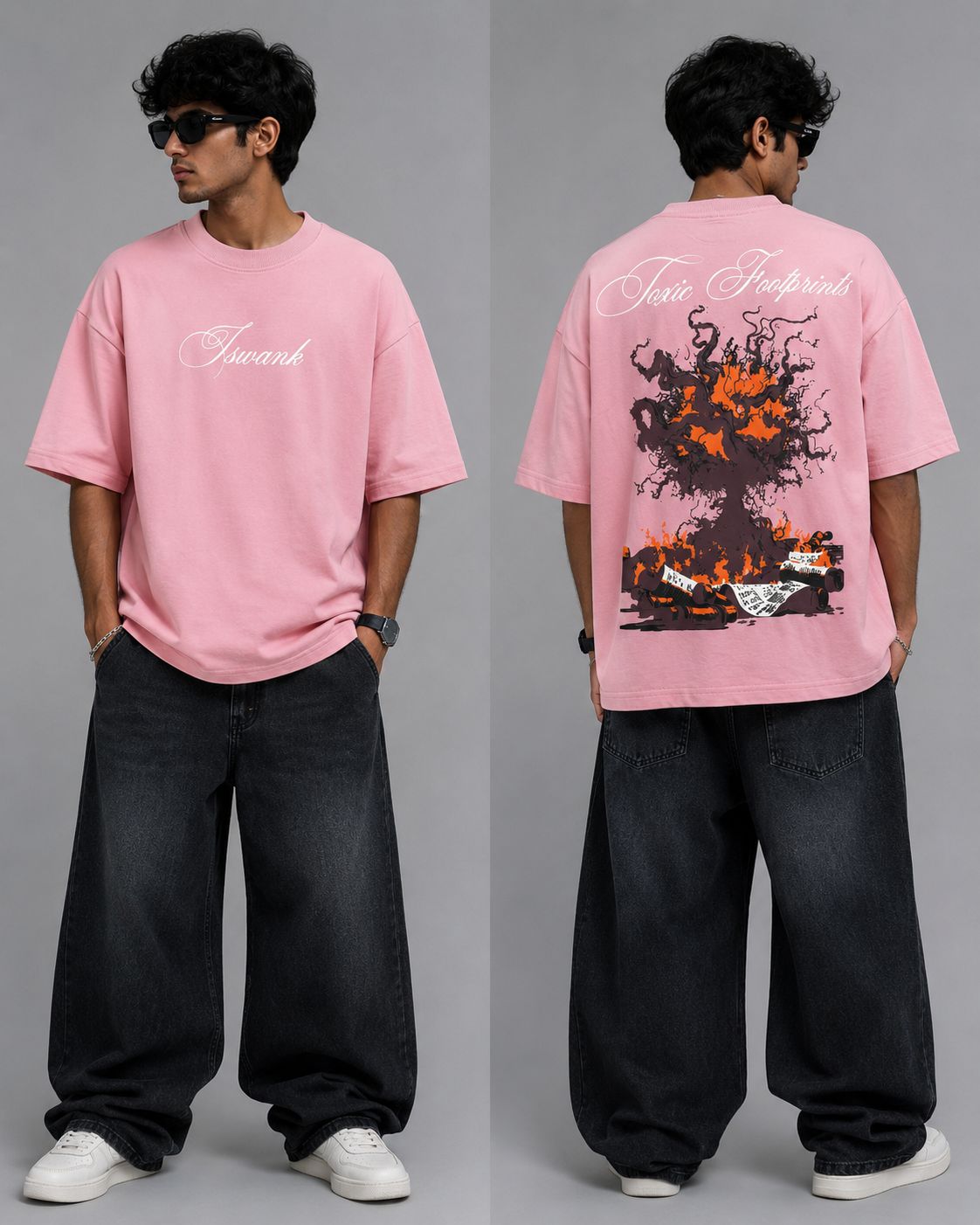 Toxic Footprints Oversized Premium T-Shirt